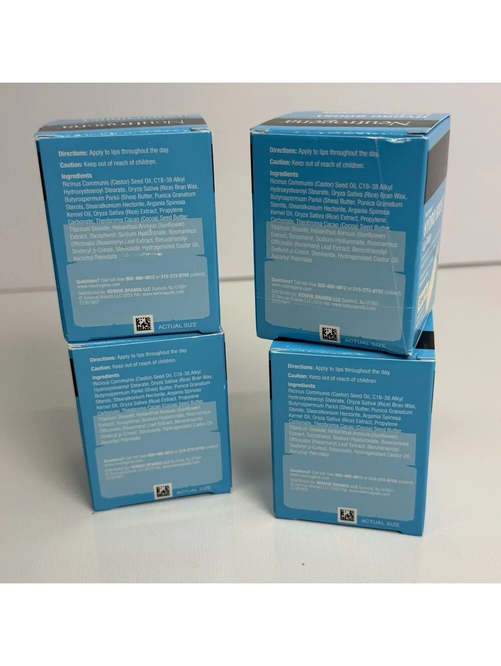 4x NEUTROGENA HYDRO BOOST HYALURONIC ACID LIP BALM SHEER ICE NEW IN BOX Lot